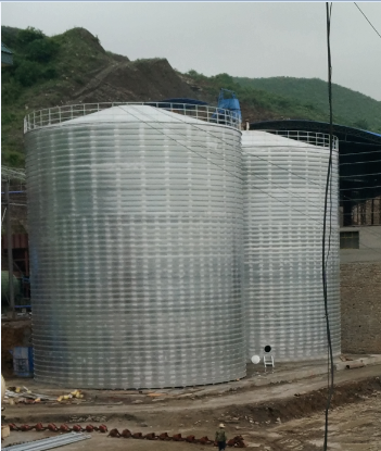 萧县粮食钢板仓的安装全过程不用热焊接